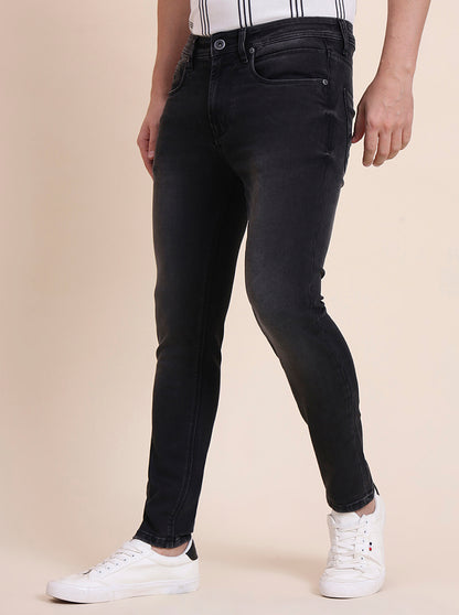 Charcoal Grey Washed Rider Fit Jeans | JadeBlue