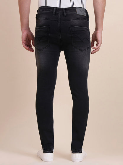Charcoal Grey Washed Rider Fit Jeans | JadeBlue