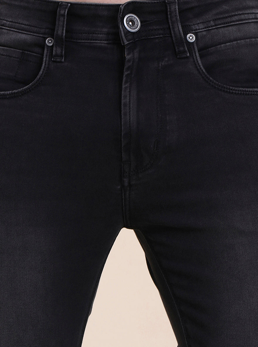Charcoal Grey Washed Rider Fit Jeans | JadeBlue