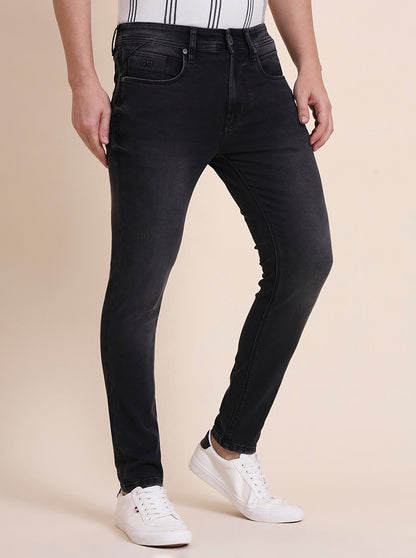 Charcoal Grey Washed Rider Fit Jeans | JadeBlue