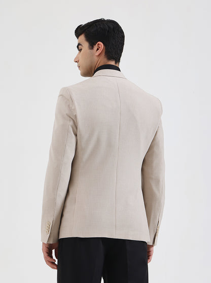 Fawn Checked Regular Fit Blazer | Wyre