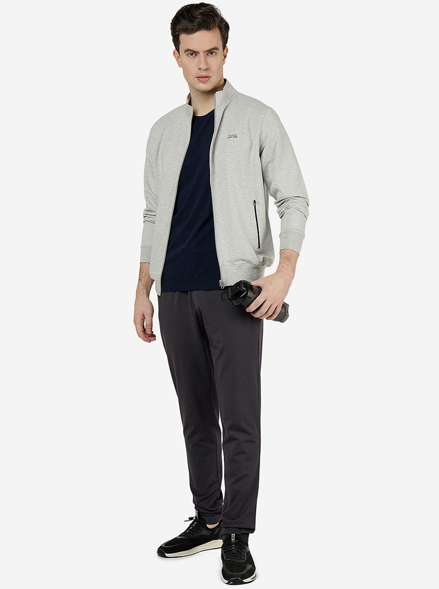 Buy Ecru Melange Solid Slim Fit Winter T-Shirt
