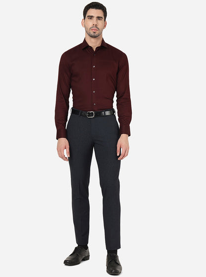Navy Blue Solid Super Slim Fit Formal Trouser | JadeBlue Youth