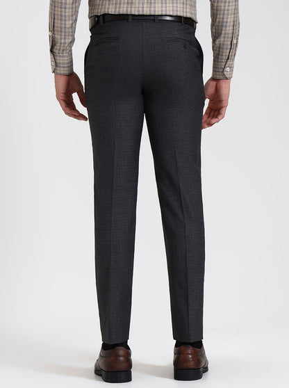 Grey Solid Slim Fit Formal Trouser | JadeBlue Super Luxe