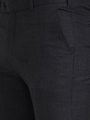 Grey Solid Slim Fit Formal Trouser | JadeBlue Super Luxe