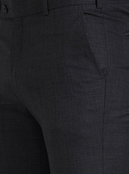 Grey Solid Slim Fit Formal Trouser | JadeBlue Super Luxe