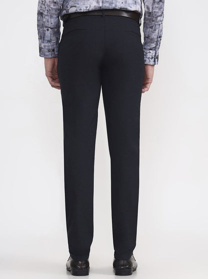 Blue Checked Slim Fit Club Wear Trouser | JB Studio