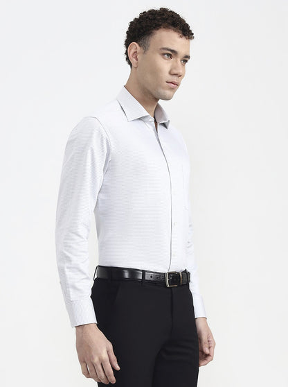 White Solid Slim Fit Formal Shirt | JadeBlue Super Luxe