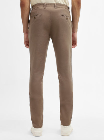 Brown Solid Uno Fit Casual Trouser | JadeBlue