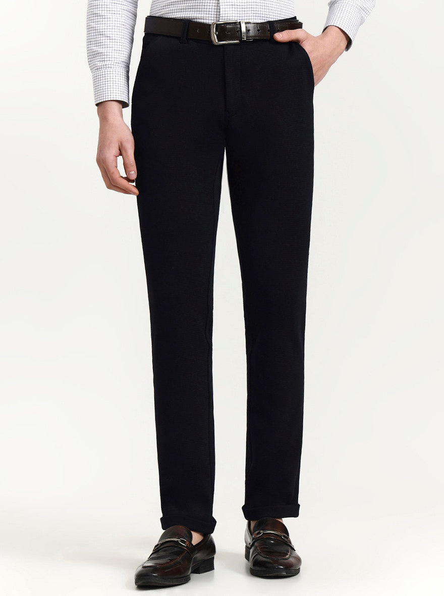 Blue & White Checked Slim Fit Club Wear Trouser | Wyre