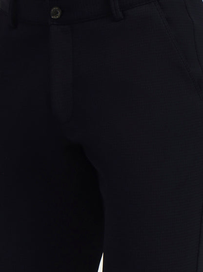 Blue & White Checked Slim Fit Club Wear Trouser | Wyre