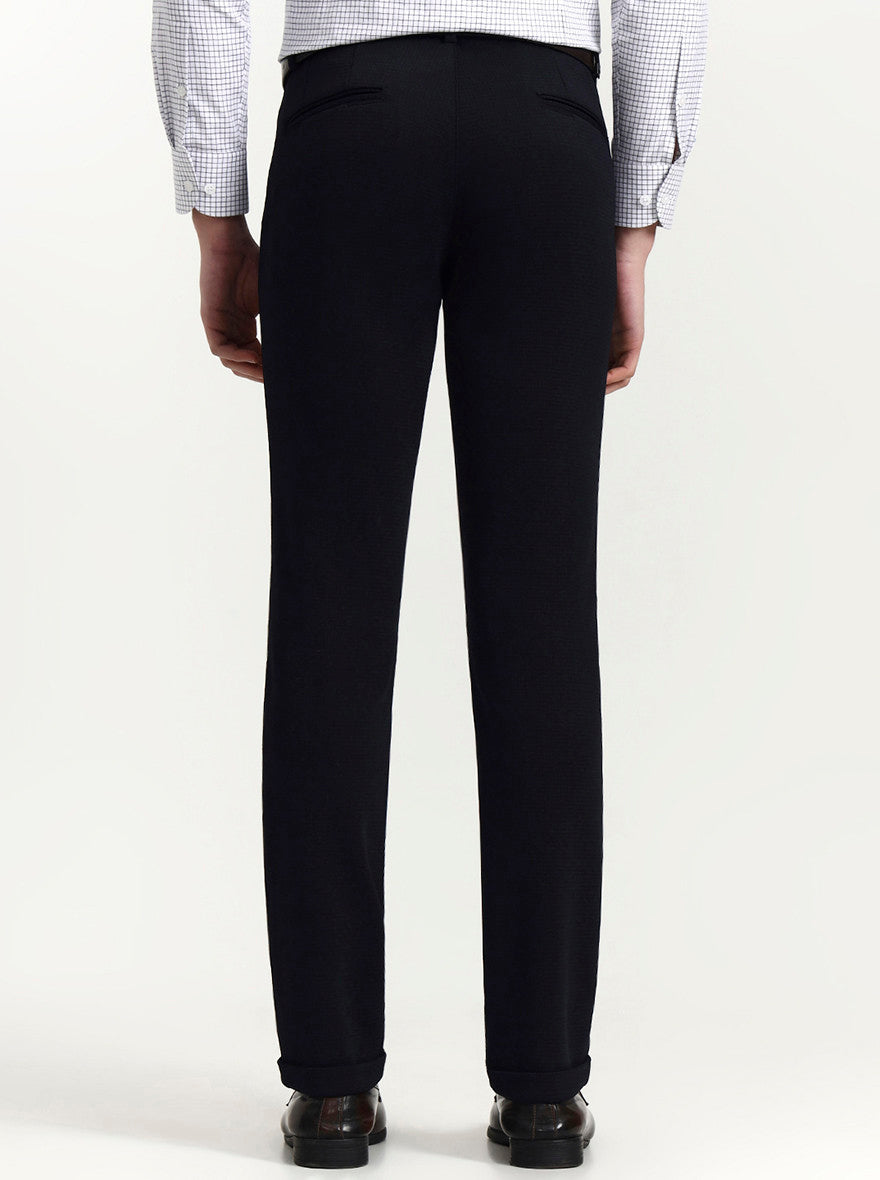 Blue & White Checked Slim Fit Club Wear Trouser | Wyre