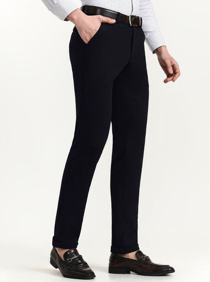 Blue & White Checked Slim Fit Club Wear Trouser | Wyre