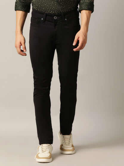 Black Solid Rider Fit Jeans | JadeBlue