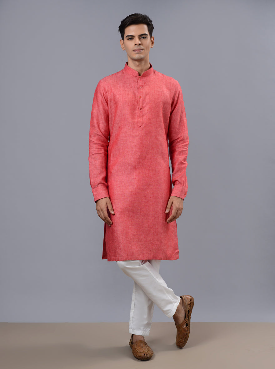Carrot Red Kurta Set | Azania