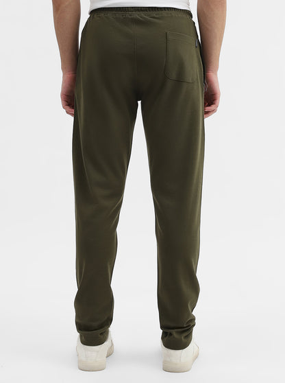 Olive Solid Slim Fit Track Pant | Greenfibre
