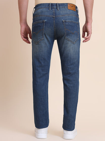 Mid Blue Washed Slim Fit Jeans | JadeBlue