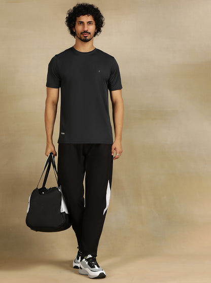 Dark Grey Solid Slim Fit T-Shirt | Jade Play