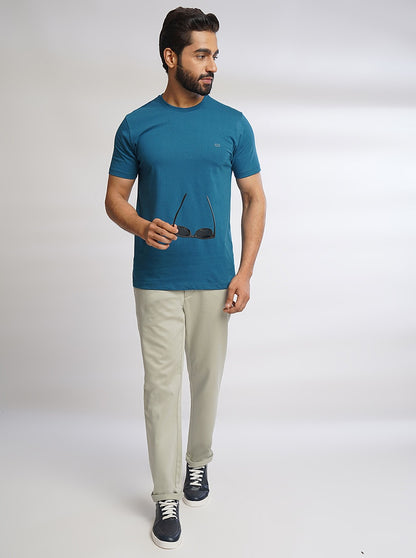 Light Grey Solid Uno Fit Casual Trouser | JadeBlue