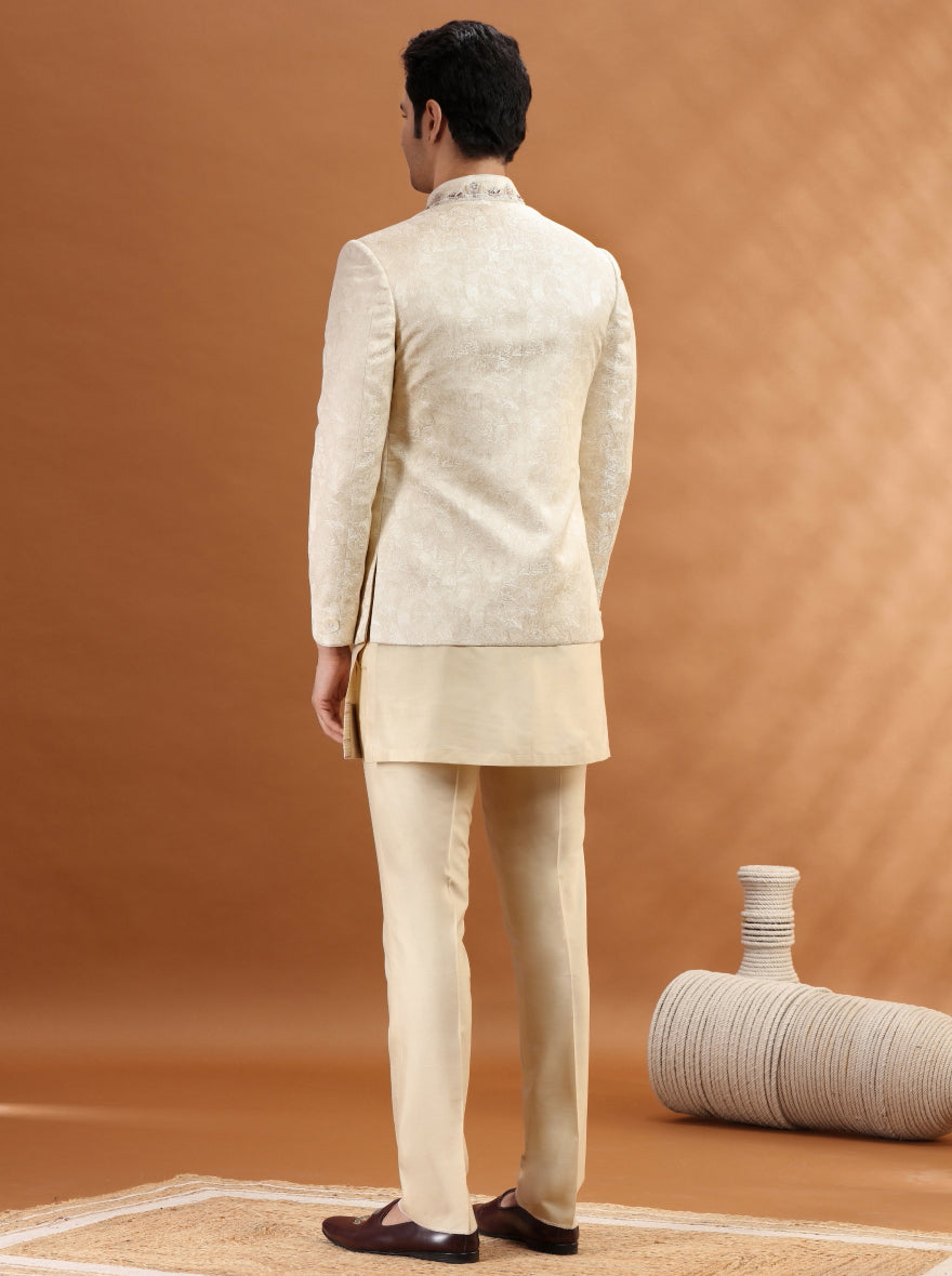Beige Embroidered Jodhpuri Suit | TULA