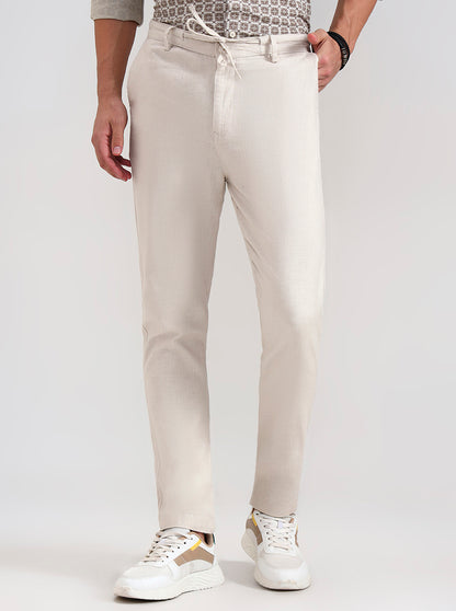 Natural Solid Regular Fit Track Pant | JadeBlue