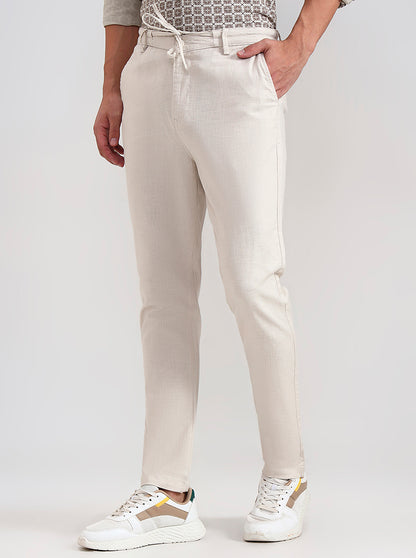 Natural Solid Regular Fit Track Pant | JadeBlue