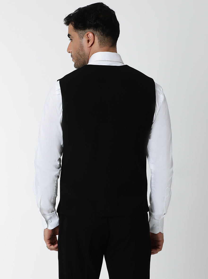 Black Embroidered Suit | JadeBlue
