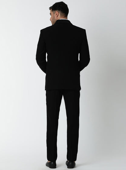 Black Embroidered Suit | JadeBlue