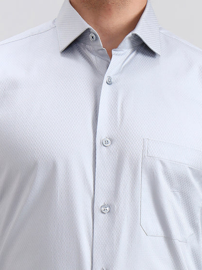 Grey Solid Regular Fit Formal Shirt | JadeBlue