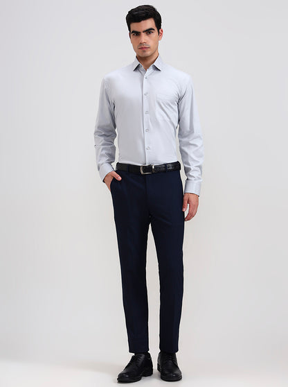 Grey Solid Regular Fit Formal Shirt | JadeBlue