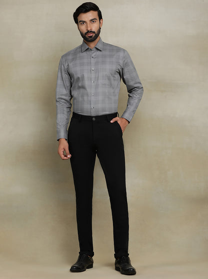 Black Solid Slim fit Club Wear Trouser | JB Studio