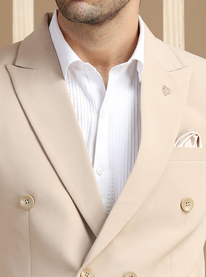 Fawn Self Textured Suit | JadeBlue