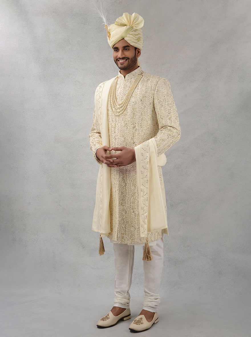 Cream Sherwani | TULA