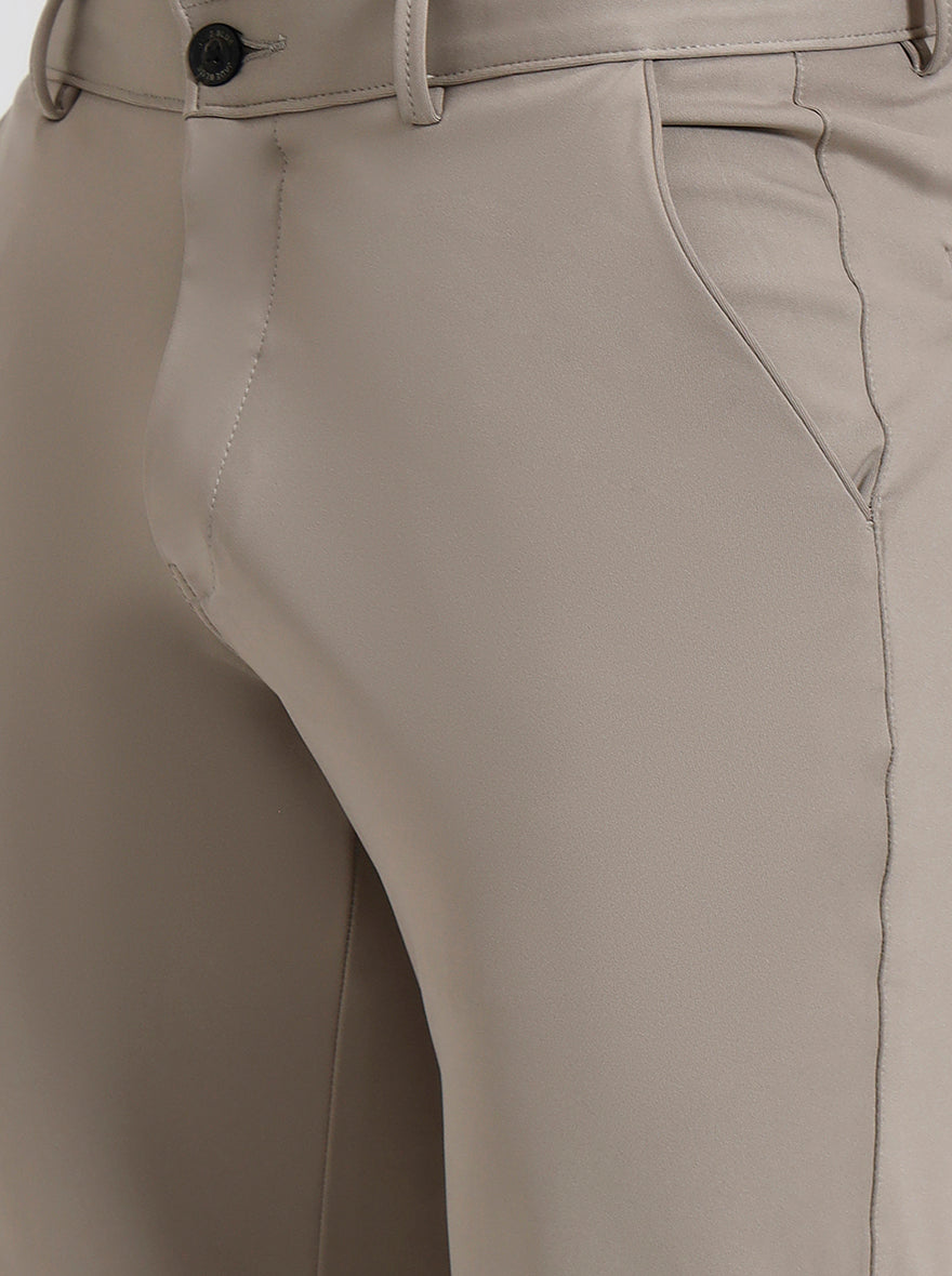 Fawn Solid Regular Fit Club Wear Trouser | Wyre