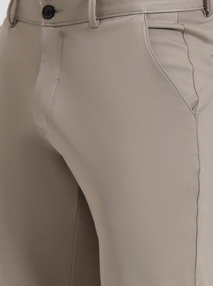 Fawn Solid Regular Fit Club Wear Trouser | Wyre