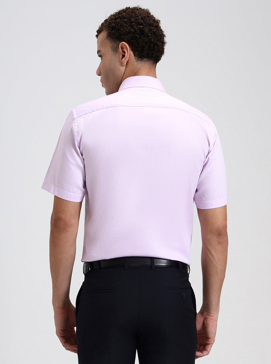 Pink Solid Regular Fit Formal Shirt | JadeBlue