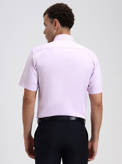 Pink Solid Regular Fit Formal Shirt | JadeBlue