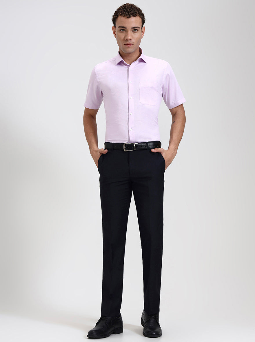 Pink Solid Regular Fit Formal Shirt | JadeBlue