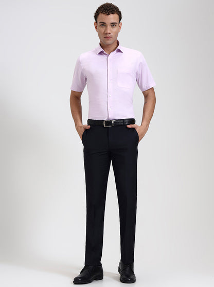 Pink Solid Regular Fit Formal Shirt | JadeBlue