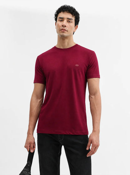 Red Solid Slim Fit T-Shirt | JadeBlue
