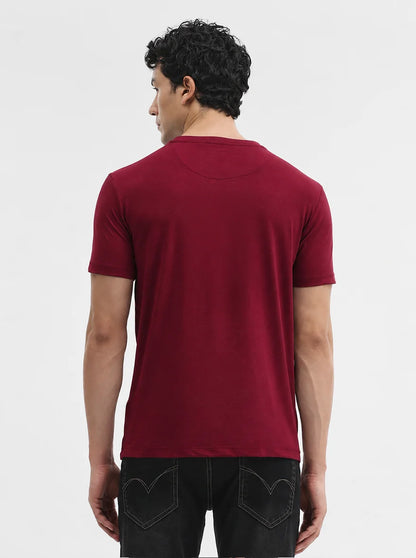 Red Solid Slim Fit T-Shirt | JadeBlue