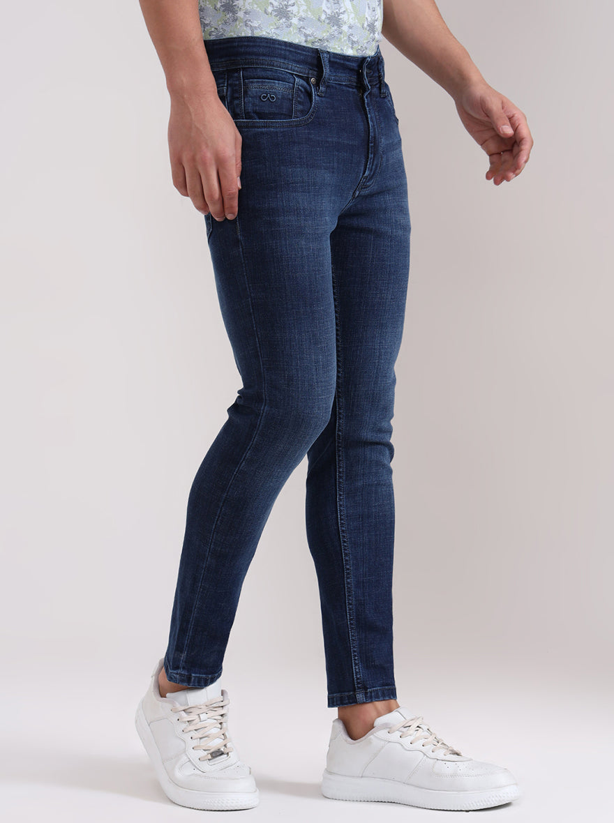 Ink Blue Washed Rider Fit Jeans | JadeBlue
