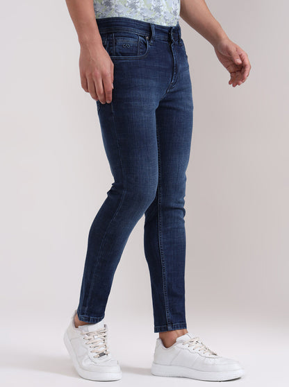 Ink Blue Washed Rider Fit Jeans | JadeBlue