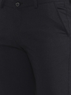 Black Solid Slim Fit Club Wear Trouser | JB Studio