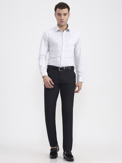 Black Solid Slim Fit Club Wear Trouser | JB Studio