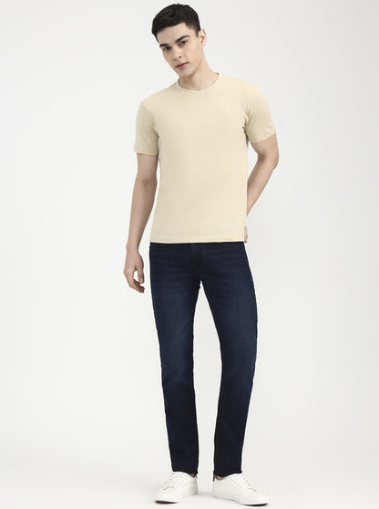 Deep Indigo Blue Solid Narrow Fit Jeans | Greenfibre