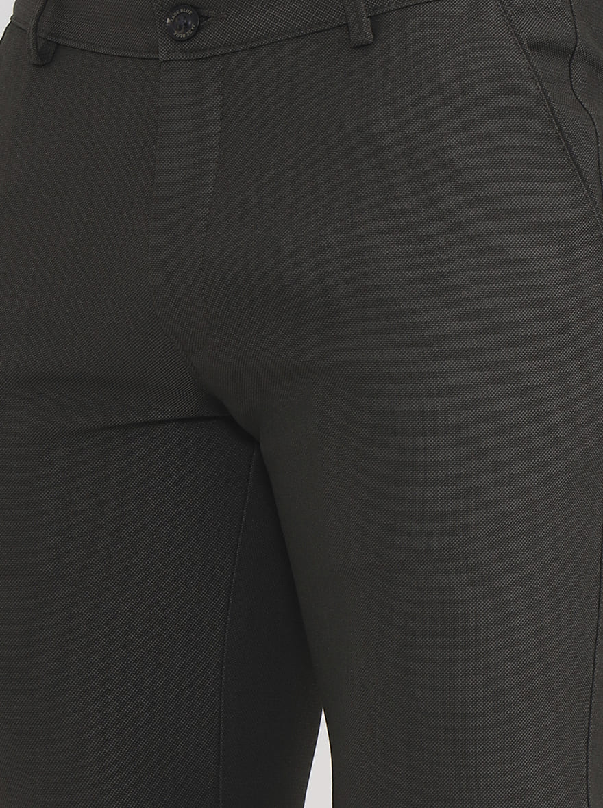 Olive Green Solid Slim Fit Club Wear Trouser | Wyre