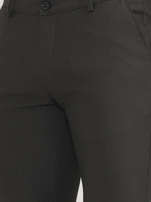 Olive Green Solid Slim Fit Club Wear Trouser | Wyre