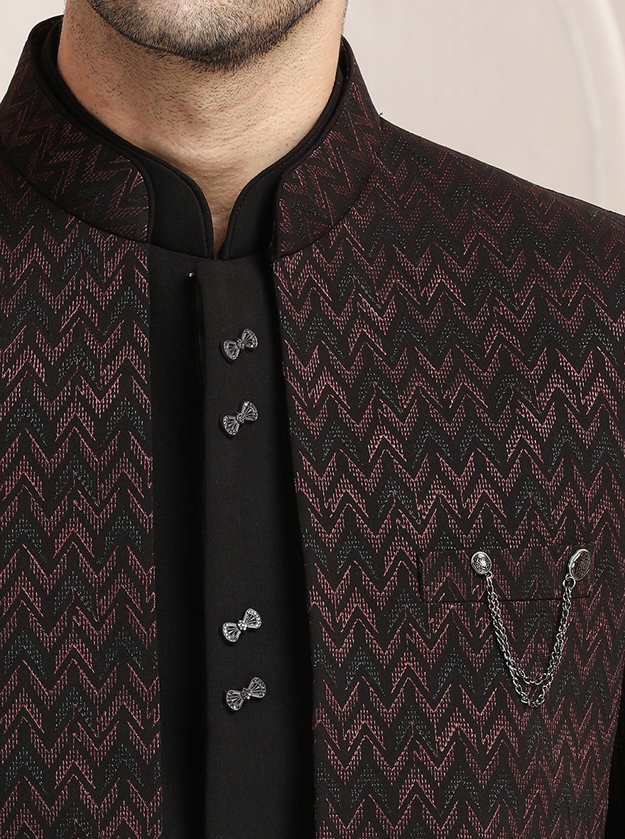Brown Embroidered Jodhpuri Suit | JadeBlue