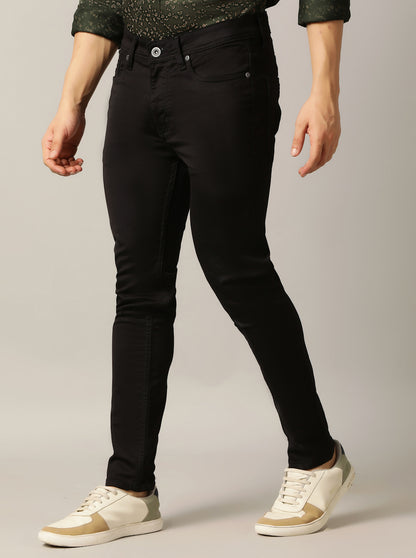 Black Solid Rider Fit Jeans | JadeBlue